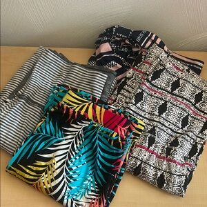 Women’s Set of 4 Colorful Patterned Skirts